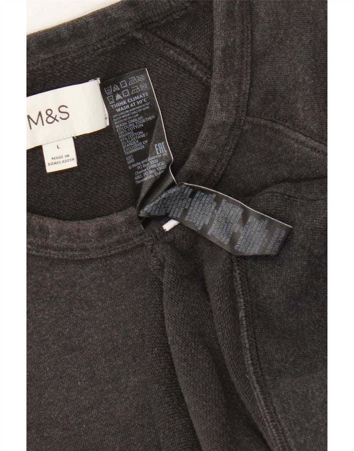 Marks & Spencer Mens Sweatshirt Jumper Large Grey Cotton