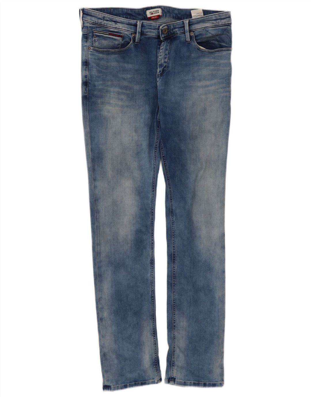 Tommy Hilfiger Mens Slim Jeans W34 L34 Blue Cotton