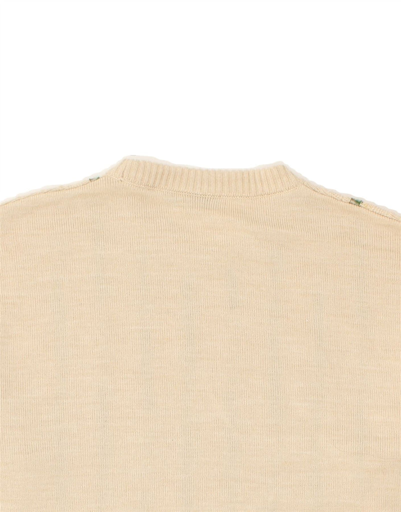 WESTBURY Mens Crew Neck Jumper Sweater Large Beige Striped New Wool Vintage WESTBURY and Second-Hand WESTBURY from Messina Hembry 