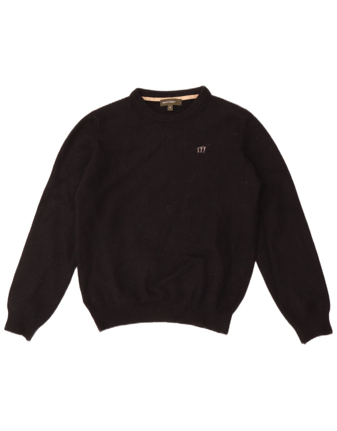 Henry Cottons Womens Boat Neck Jumper Sweater UK 14 Medium Black Wool