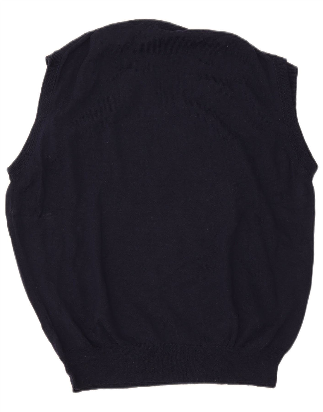 Trussardi Mens Vest Tank Top Large Navy Blue Merino Wool