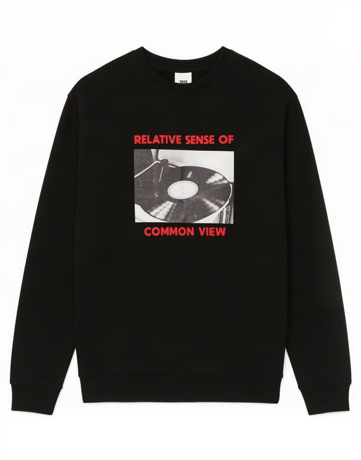 Zara Mens Graphic Sweatshirt Jumper Small Black