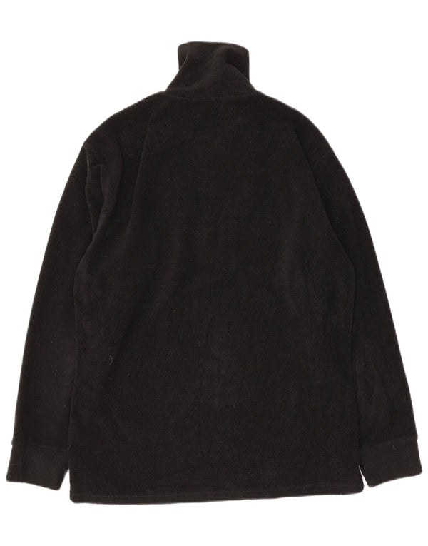 Fila Womens Zip Neck Fleece Jumper UK 10 Small Black