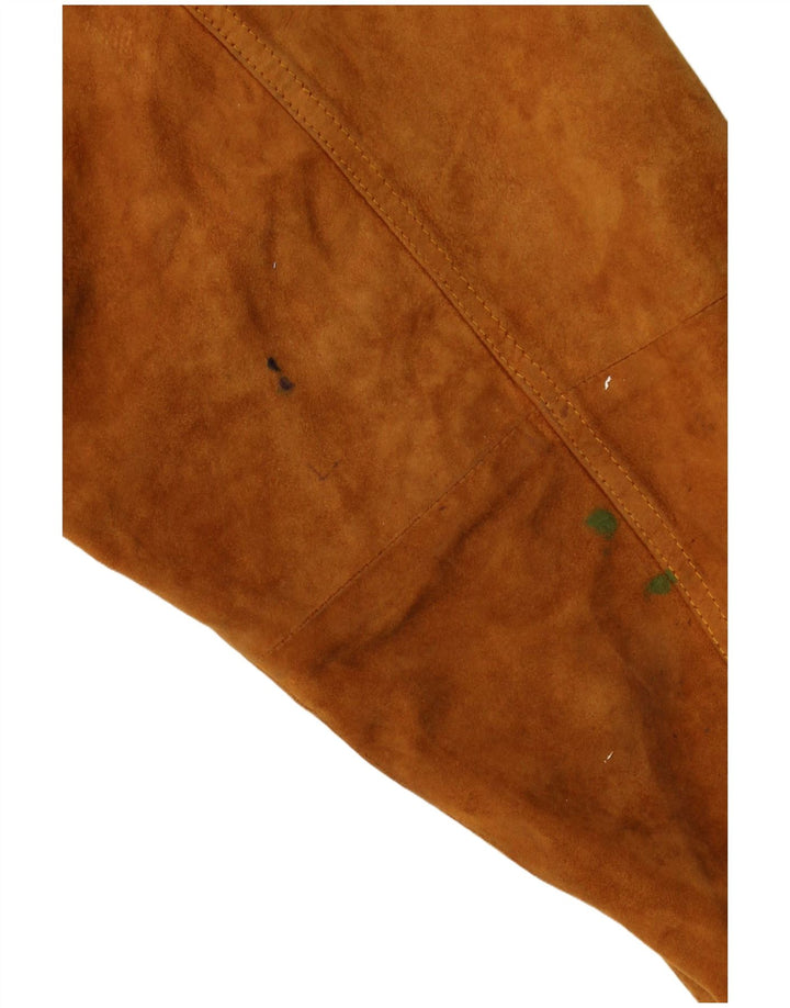 Vintage Womens Suede Jacket UK 16 Large Brown