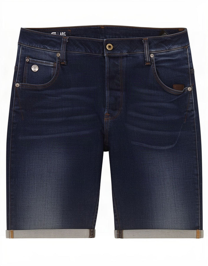 G-Star Mens Arc Denim Shorts W31 Medium Navy Blue Cotton