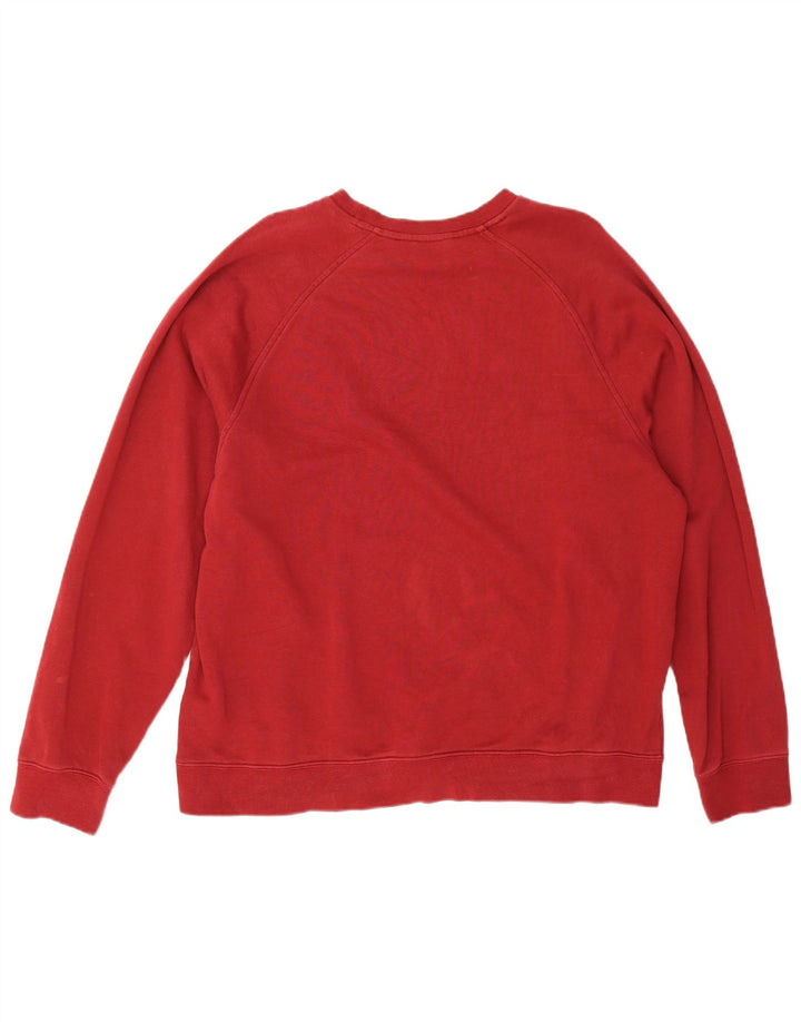 Nike Mens Sweatshirt Jumper Large Red Cotton
