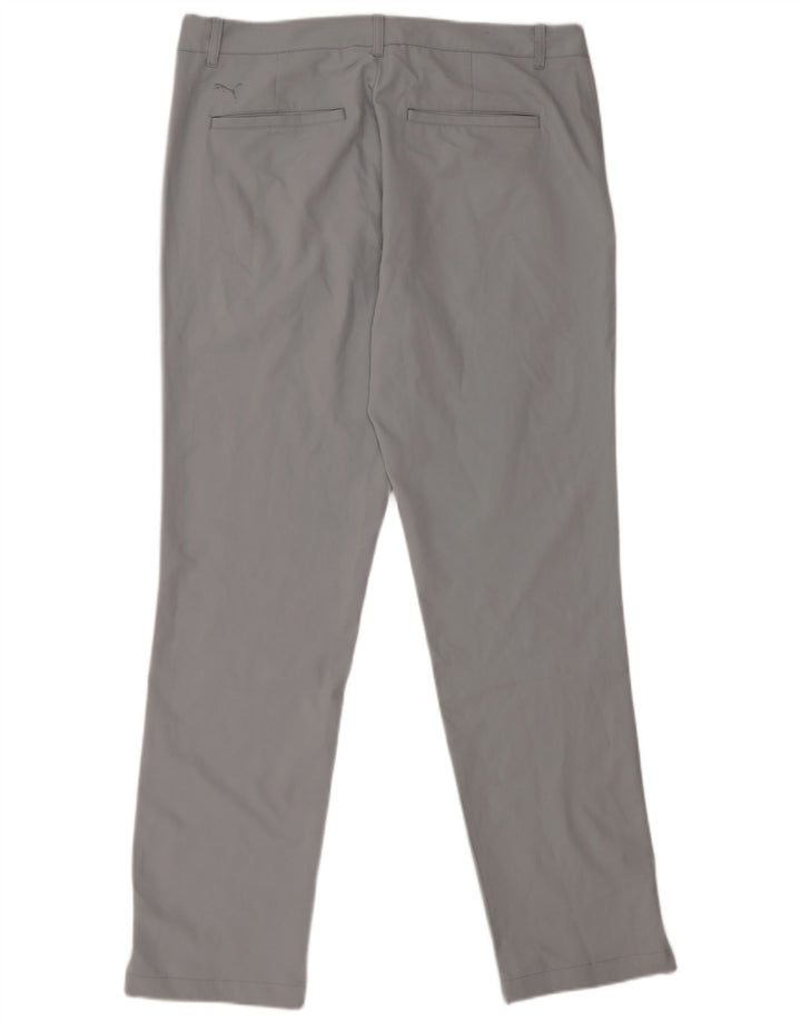 Puma Mens Slim Chino Trousers W34 L32 Grey Polyester