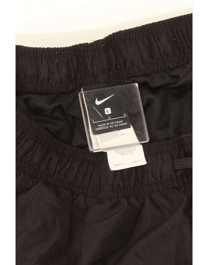 Nike Mens Dri Fit Graphic Sport Shorts Large Black Polyester