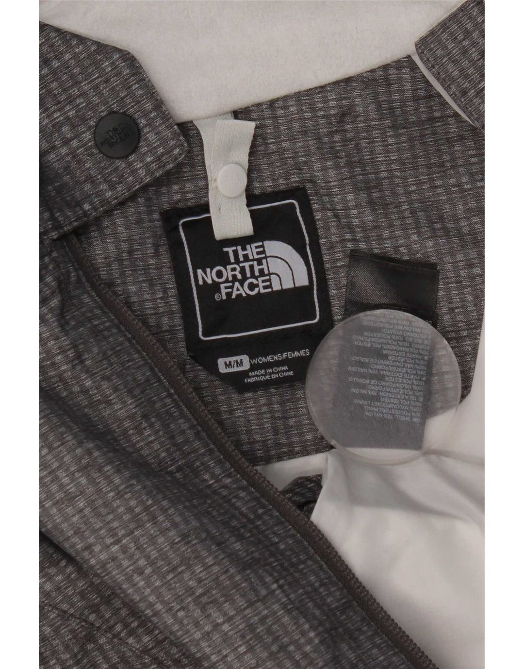 The North Face Womens Hooded Rain Jacket UK 14 Medium Grey Nylon