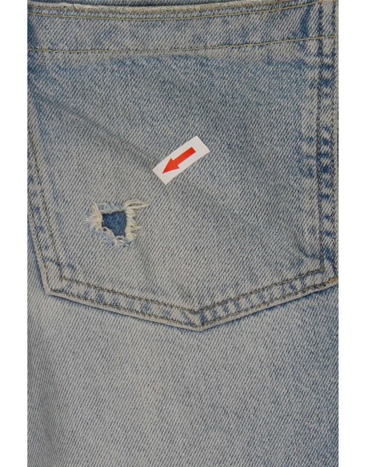 Reiss Womens Distressed Cropped Jeans W29 L26 Blue Cotton