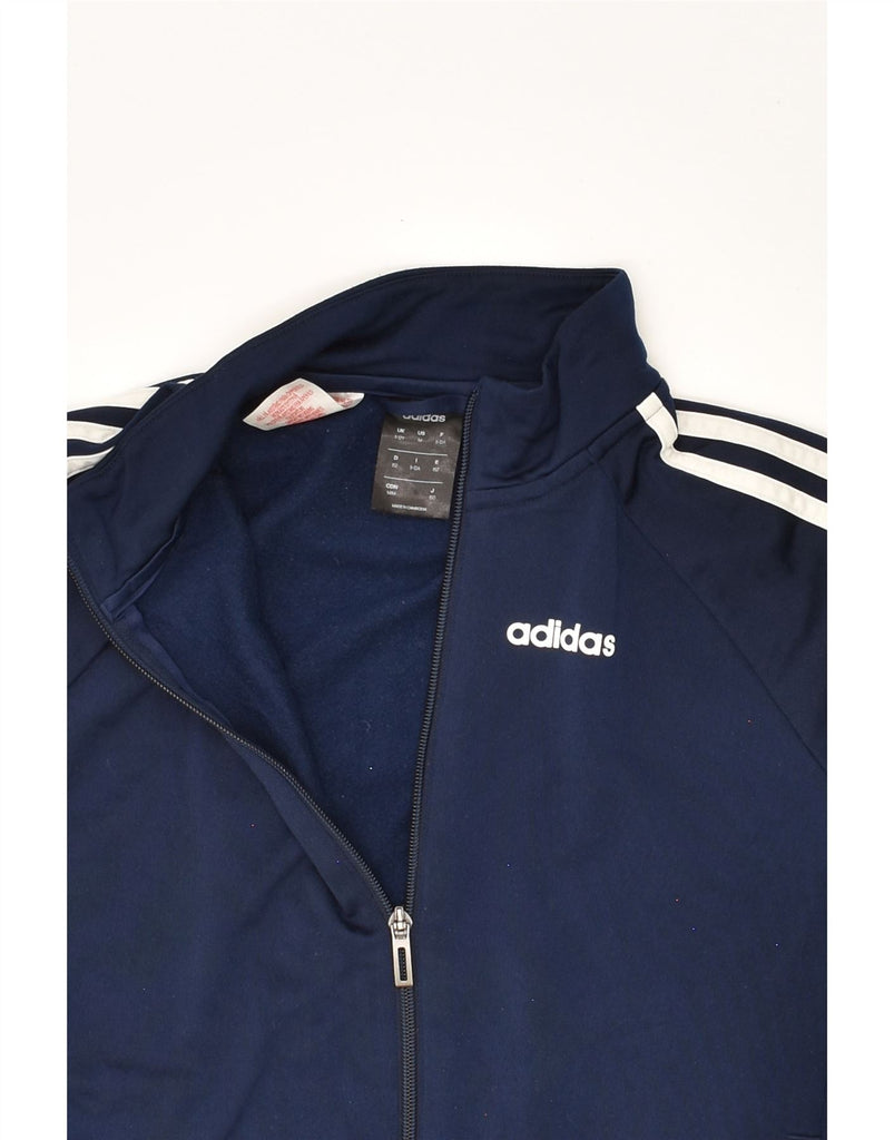 ADIDAS Boys Climalite Tracksuit Top Jacket 11-12 Years Navy Blue Polyester | Vintage Adidas | Thrift | Second-Hand Adidas | Used Clothing | Messina Hembry 