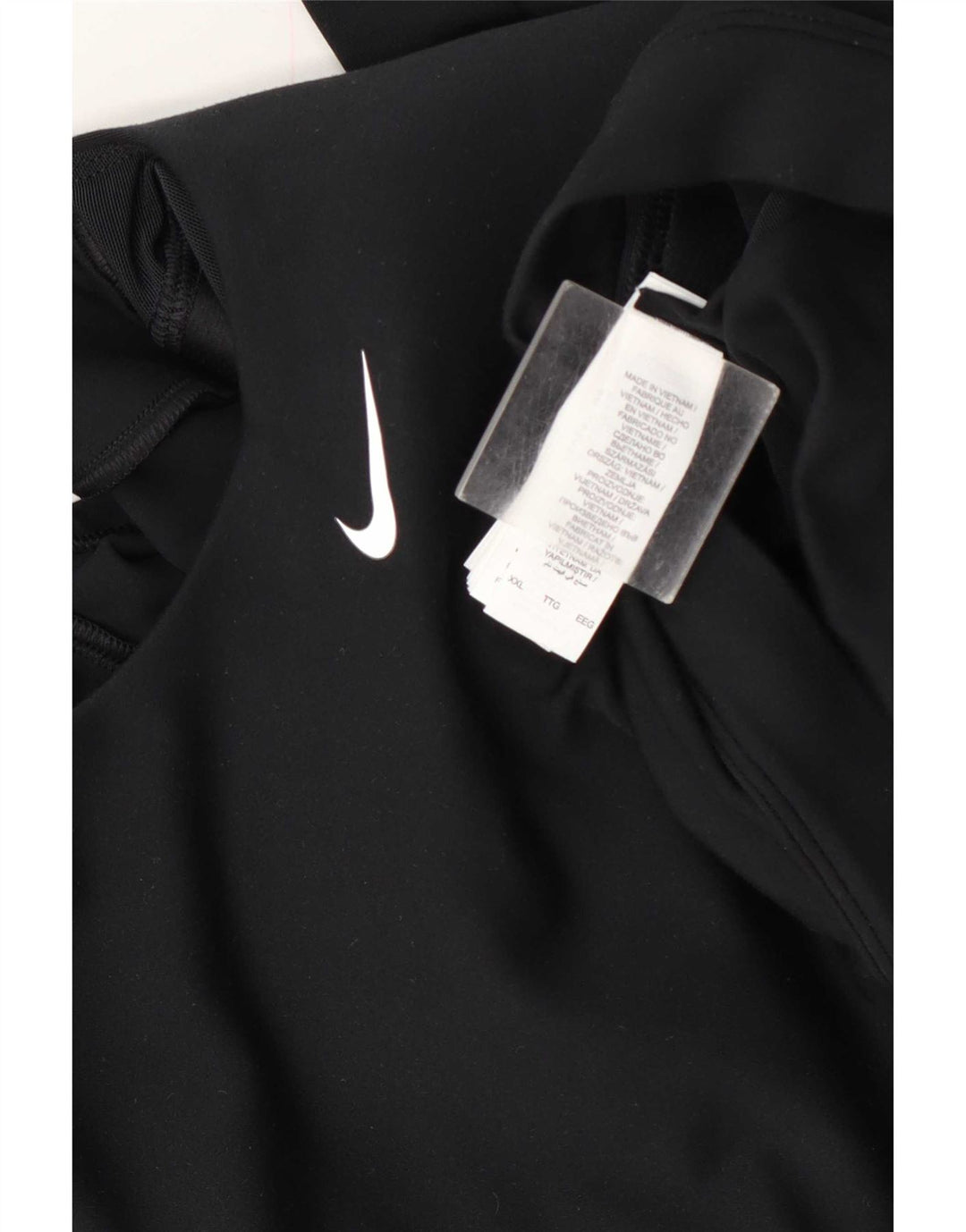 Nike Womens Crop Top Long Sleeve UK 20 2XL Black Polyester