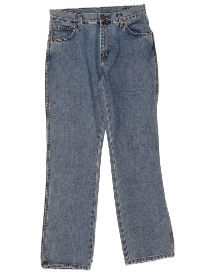 Wrangler Mens Regular Fit Straight Jeans W32 L32 Blue Cotton