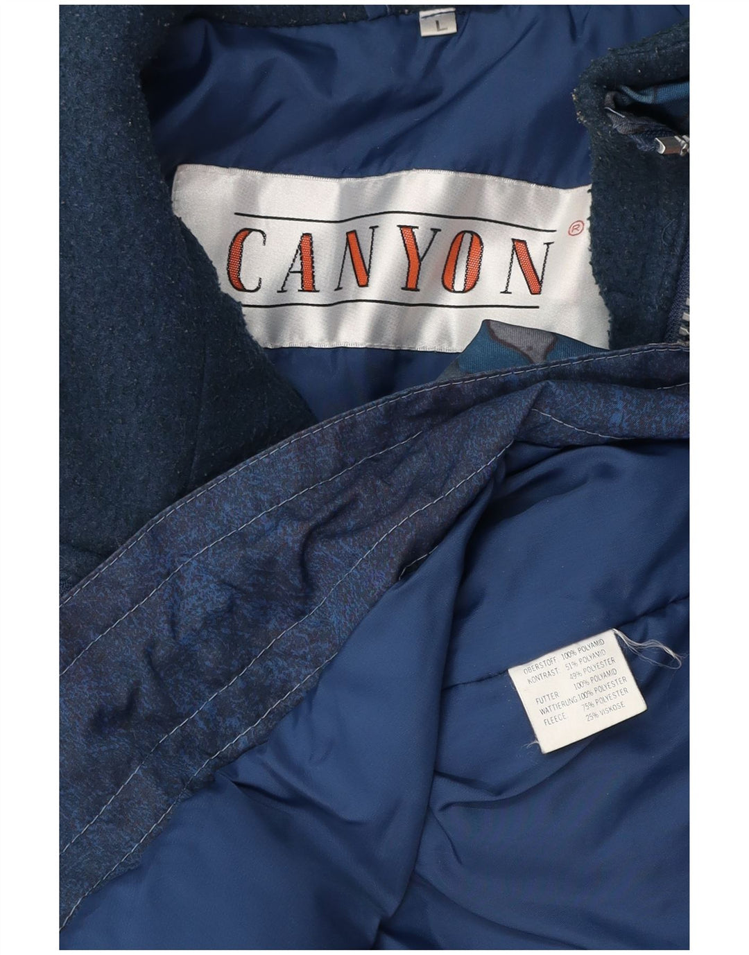 CANYON Mens Pullover Windbreaker Jacket UK 40 Large Blue Geometric