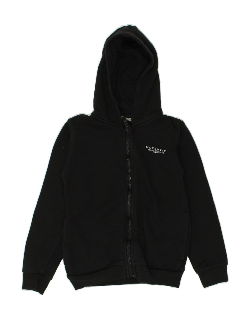 MCKENZIE Boys Graphic Zip Hoodie Sweater 10-11 Years Black Cotton | Vintage Mckenzie | Thrift | Second-Hand Mckenzie | Used Clothing | Messina Hembry 