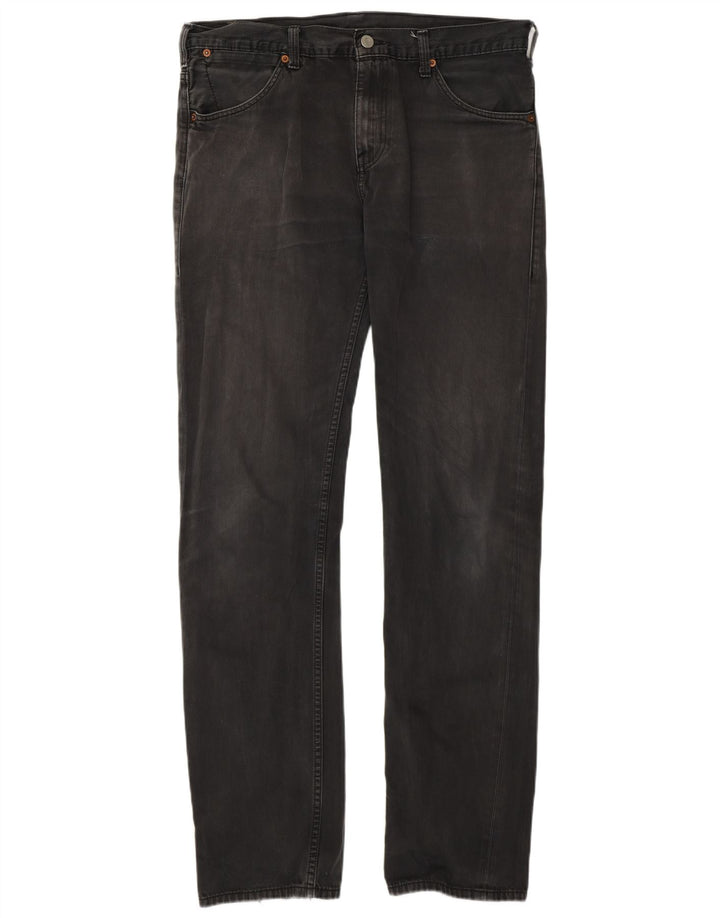 Levi's Mens 504 Straight Jeans W33 L34 Grey Cotton