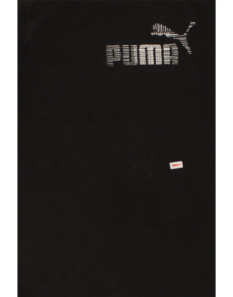 PUMA Boys Graphic Top Long Sleeve 13-14 Years Black Cotton | Vintage Puma | Thrift | Second-Hand Puma | Used Clothing | Messina Hembry 