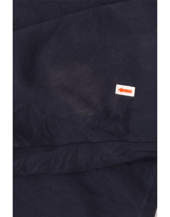 NIKE Mens Hoodie Jumper Large Navy Blue Cotton