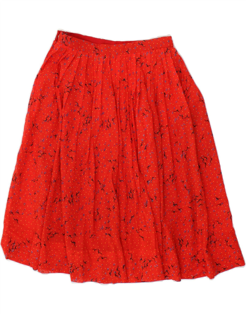 VINTAGE Womens Pleated Skirt W26 Small  Red Spotted | Vintage Vintage | Thrift | Second-Hand Vintage | Used Clothing | Messina Hembry 