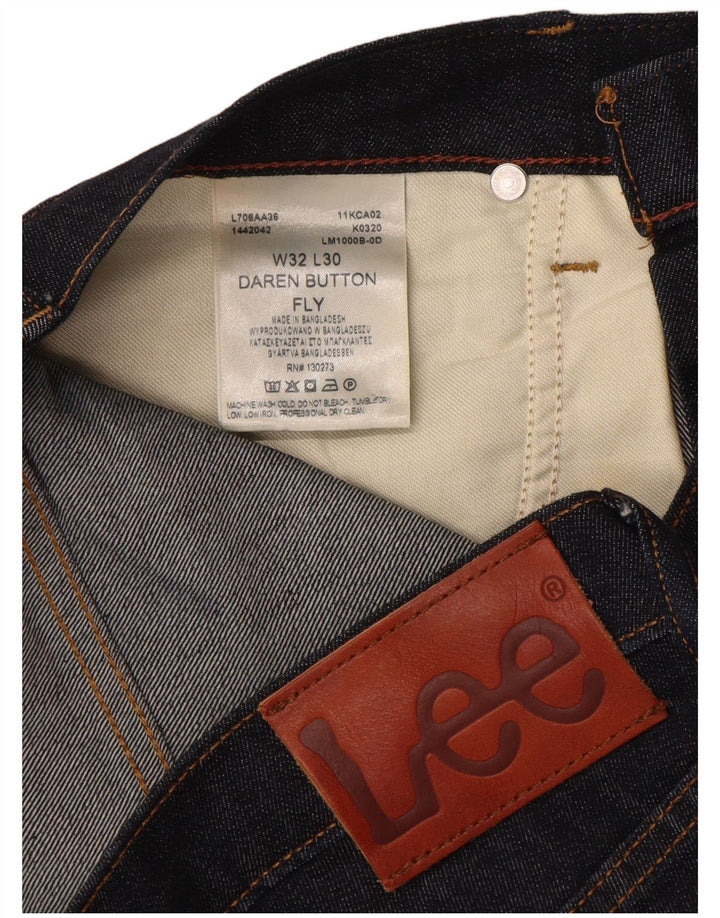 Lee Mens Straight Jeans W32 L30 Navy Blue Cotton