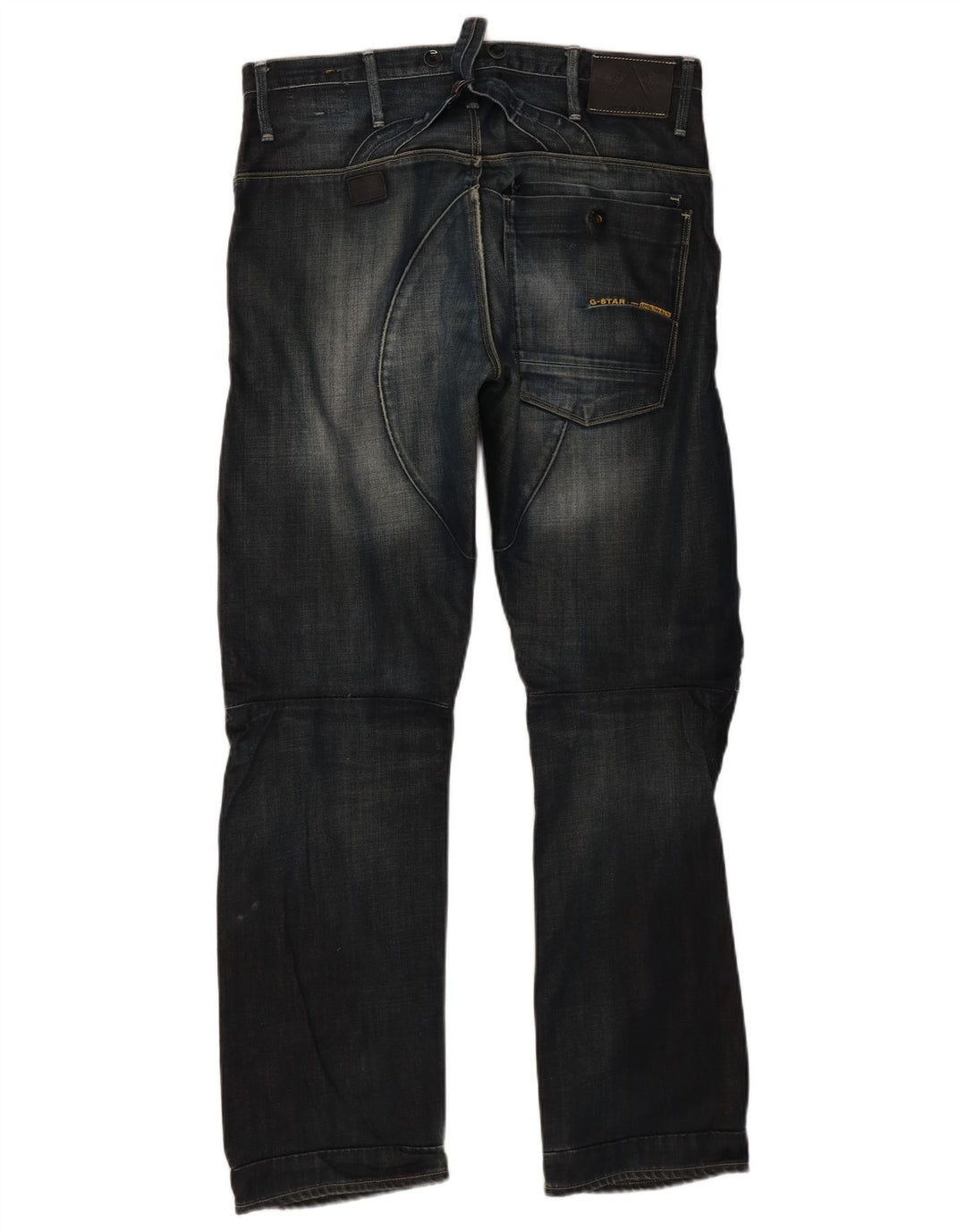 G-Star Mens Cargo Straight Jeans W33 L32 Navy Blue Cotton
