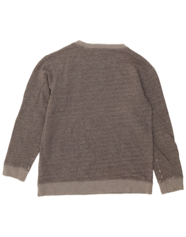 Jack Wills Womens Sweatshirt Jumper UK 12 Medium Grey Flecked Cotton
