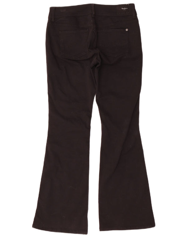 PEPE Jeans Womens Pimlico Mid Rise Flared W28 L30 Black Cotton