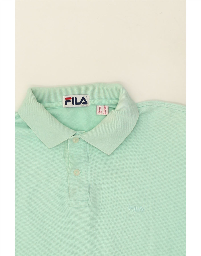 FILA Mens Polo Shirt IT 52 Large Green Cotton | Vintage Fila | Thrift | Second-Hand Fila | Used Clothing | Messina Hembry 