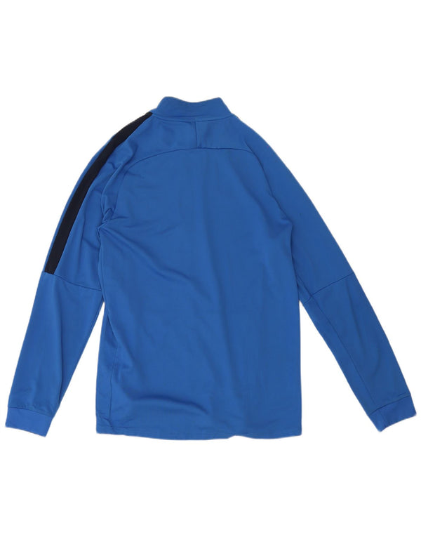 Nike Mens Dri Fit Tracksuit Top Jacket Large Blue Colourblock Polyester
