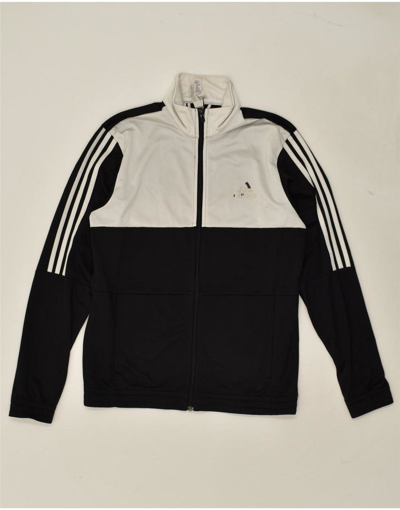 ADIDAS Mens Tracksuit Top Jacket UK 40/42 Medium Black Colourblock Vintage Adidas and Second-Hand Adidas from Messina Hembry 