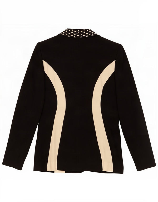 Rebecca Womens 1 Button Blazer Jacket IT 42 Medium Black Colourblock
