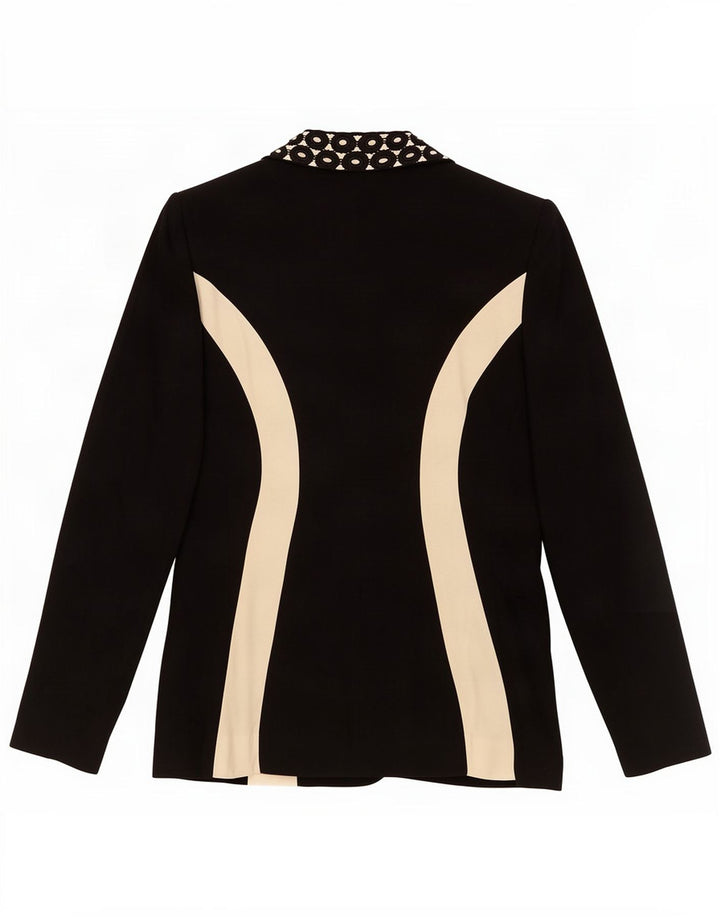 Rebecca Womens 1 Button Blazer Jacket IT 42 Medium Black Colourblock