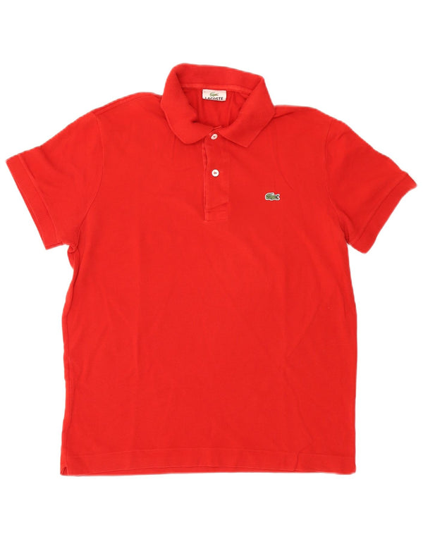 Lacoste Mens Polo Shirt Size 4 Medium Red Cotton