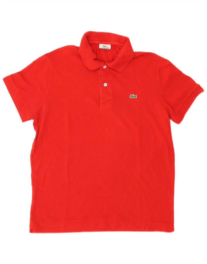 Lacoste Mens Polo Shirt Size 4 Medium Red Cotton