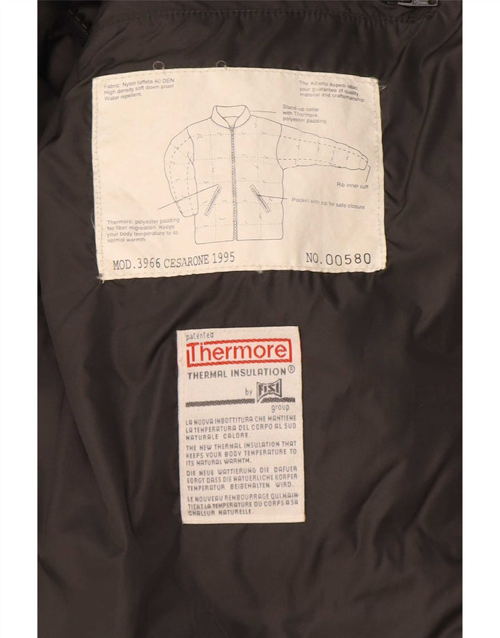 Alberto Aspesi Mens Padded Jacket UK 38 Medium Grey Nylon