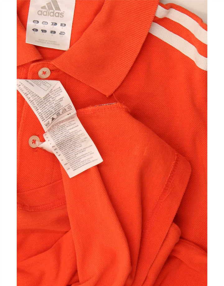 Adidas Mens Polo Shirt Small Orange Cotton