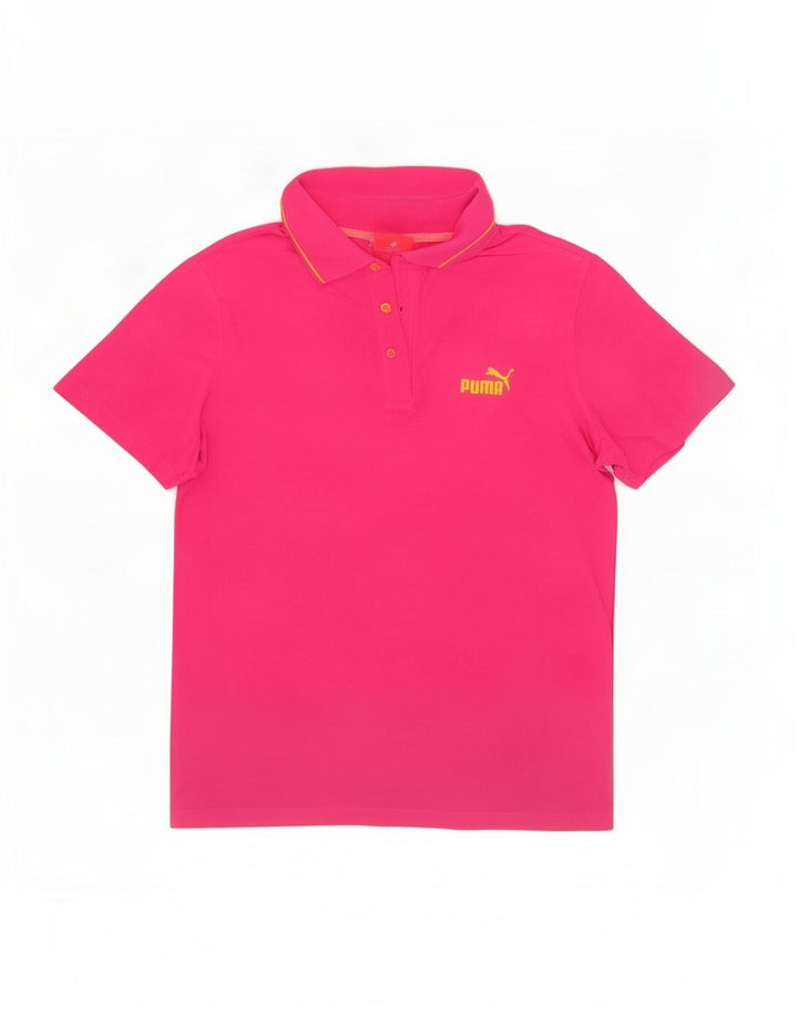 Puma Mens Polo Shirt Large Pink