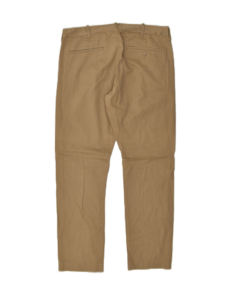 J. CREW Mens Straight Chino Trousers W33 L30  Brown Cotton | Vintage J. Crew | Thrift | Second-Hand J. Crew | Used Clothing | Messina Hembry 