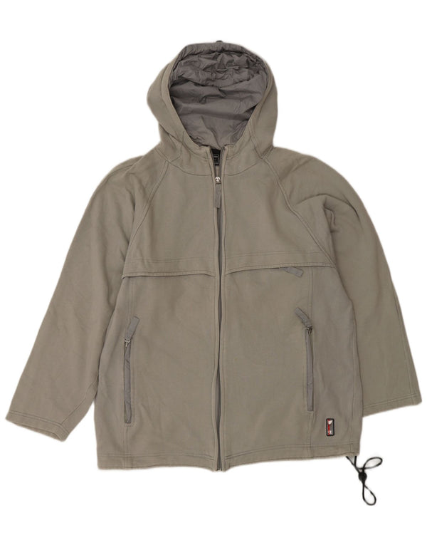 CHAMPION Mens Zip Hoodie Sweater Medium Grey Cotton
