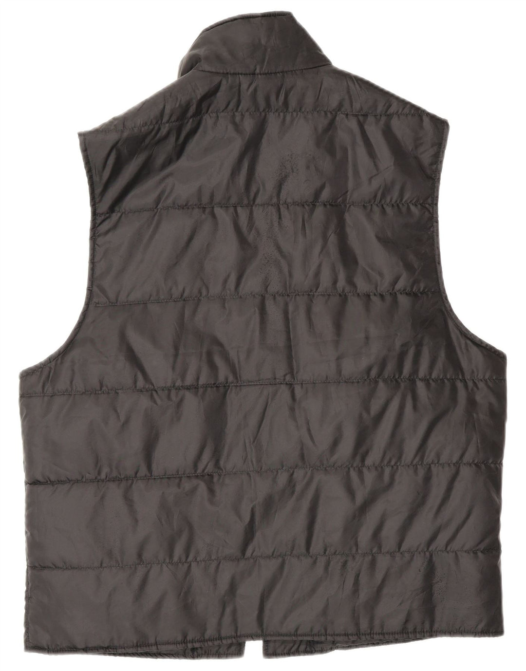 Vintage Womens Padded Gilet IT 52 XL Black Polyester