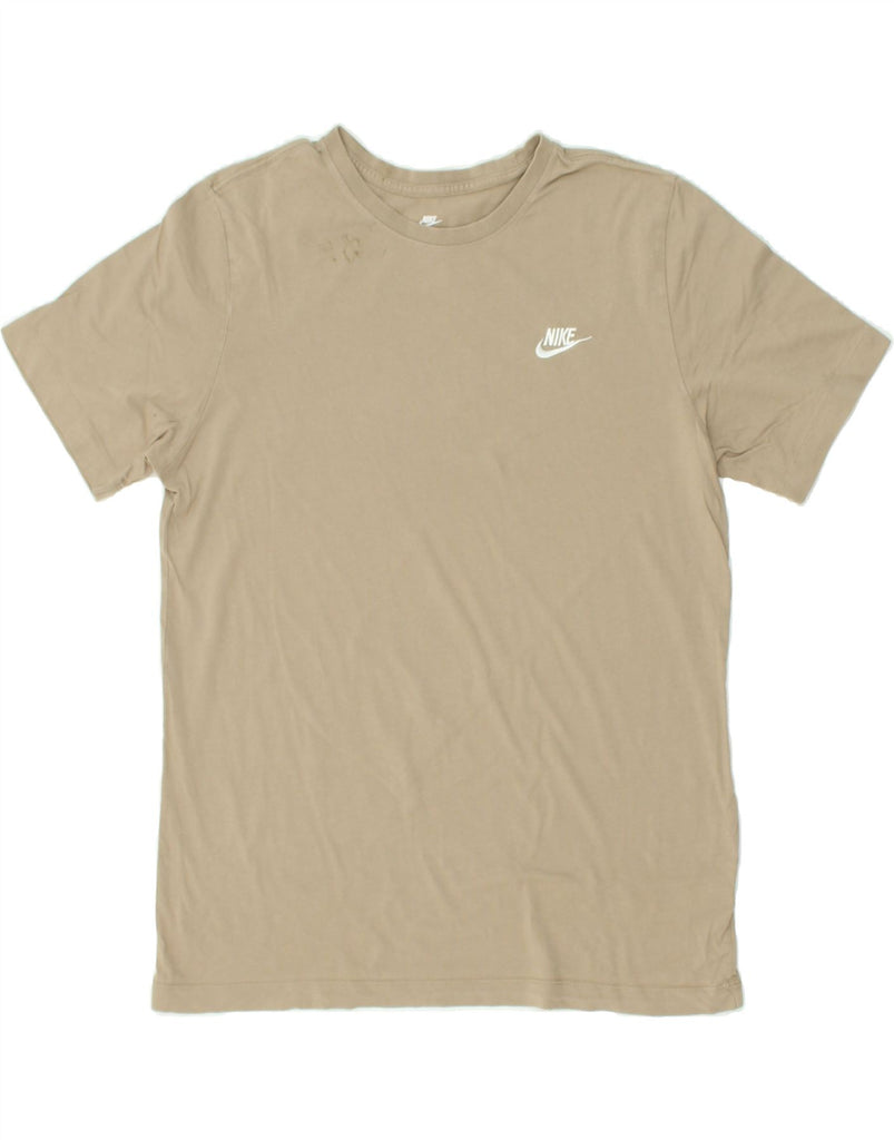 NIKE Mens The Nike Tee T-Shirt Top Large Beige Cotton | Vintage Nike | Thrift | Second-Hand Nike | Used Clothing | Messina Hembry 