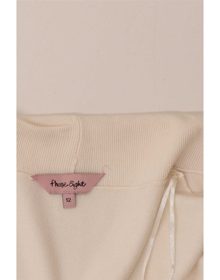 Phase Eight Womens 3/4 Sleeve Open Bolero Jumper UK 12 Medium White Viscose