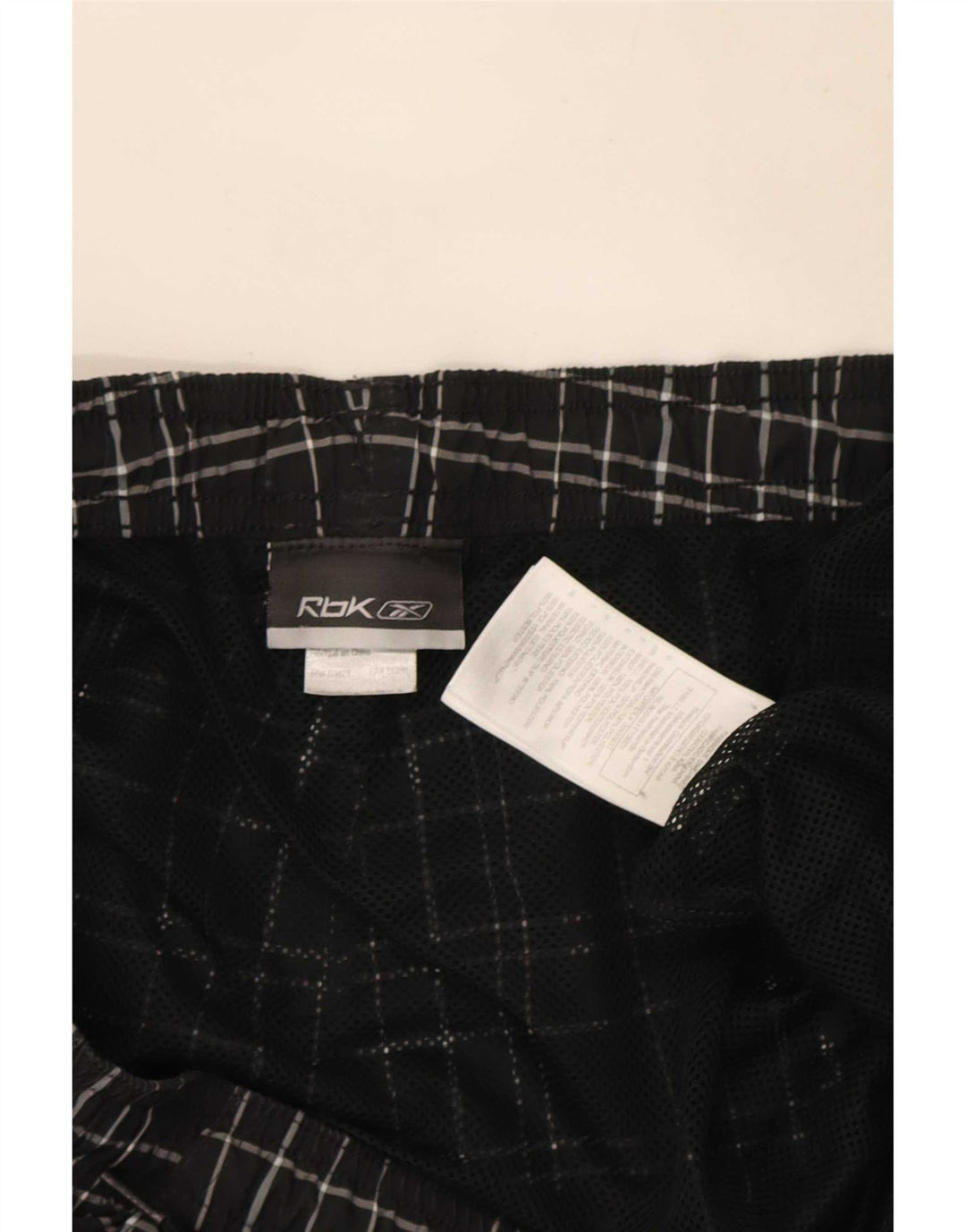 Reebok Mens Swimming Shorts 2XL  Black Check Polyester