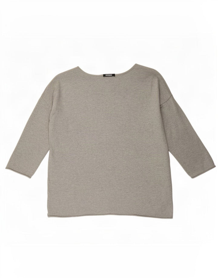 Gap Womens Graphic Top 3/4 Sleeve UK 16 Large Grey