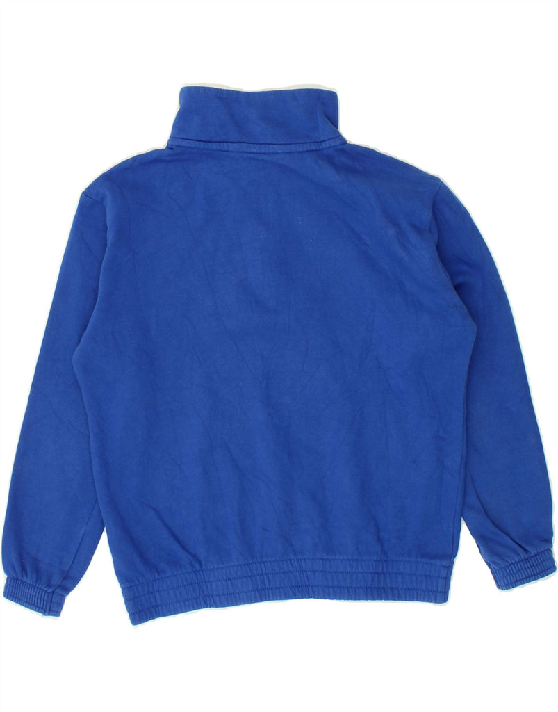 ADIDAS Boys Zip Neck Sweatshirt Jumper 9-10 Years Blue Cotton | Vintage Adidas | Thrift | Second-Hand Adidas | Used Clothing | Messina Hembry 