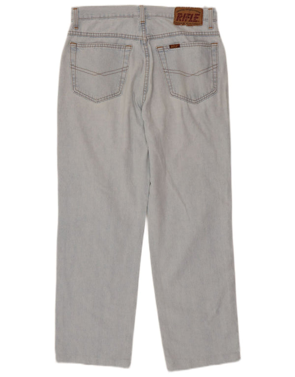RIFLE Womens Straight Jeans W32 L27 Blue Cotton