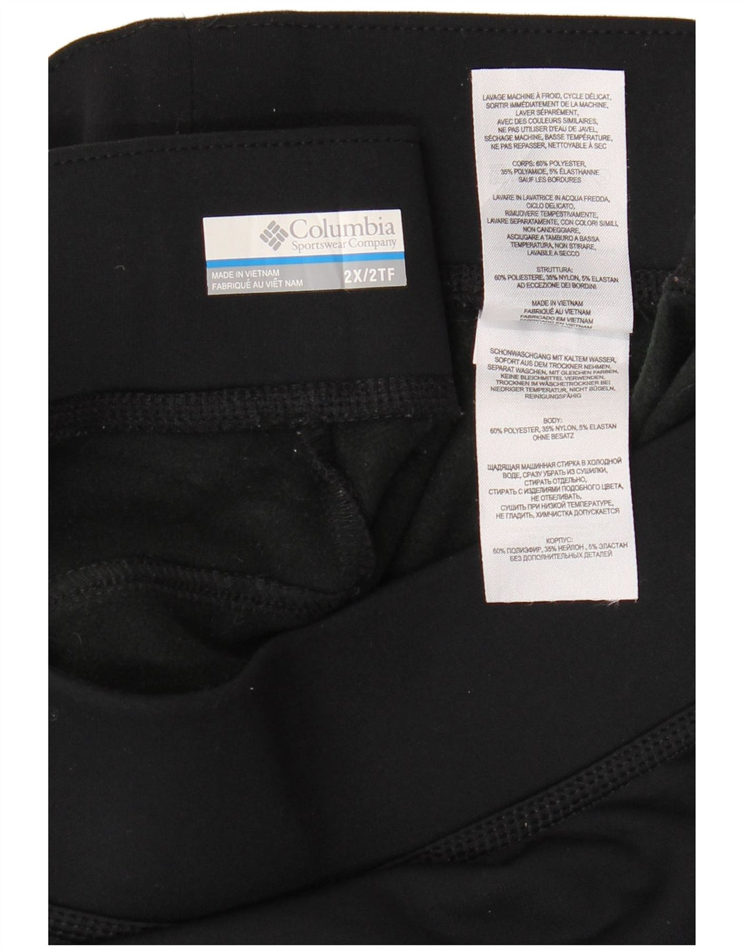COLUMBIA Womens Tracksuit Trousers UK 20 2XL  Black Polyester