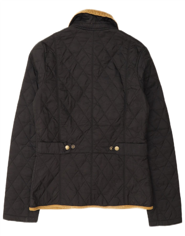 Barbour Womens Quilted Jacket UK 6 XS Grey Colourblock Polyamide