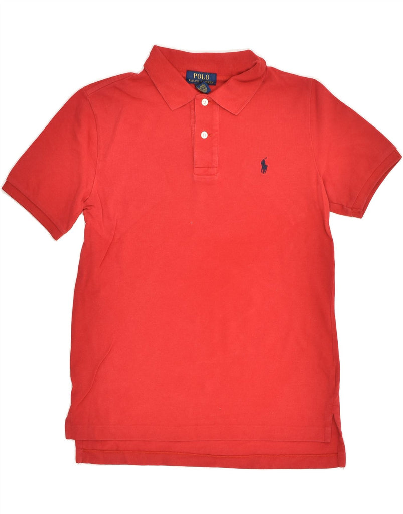 POLO RALPH LAUREN Boys Polo Shirt 10-11 Years Medium  Red Cotton | Vintage Polo Ralph Lauren | Thrift | Second-Hand Polo Ralph Lauren | Used Clothing | Messina Hembry 