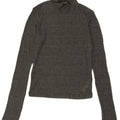 TOPSHOP Womens Crop Turtle Neck Jumper Sweater UK 8 Small Grey Polyester